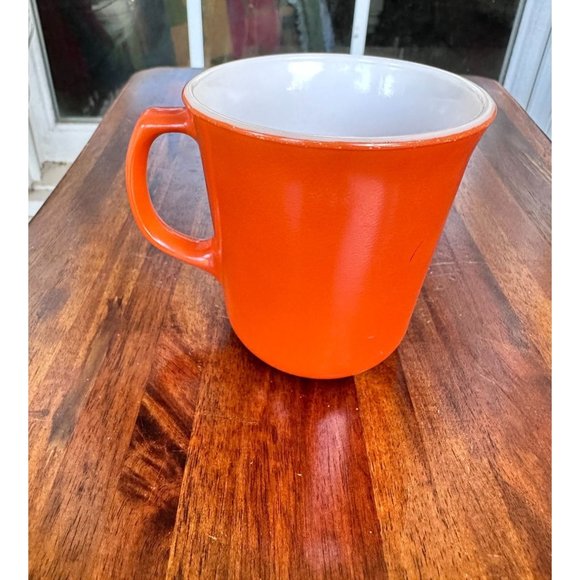 Corelle Corning Ware Vintage Burnt Orange Milk Glass Coffee Cup Mug USA 1 Owner - Picture 3 of 8